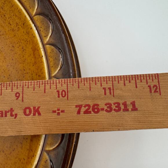 Vintage Sorento Dinner Plate by Homer Laughlin marked Golden Harvest II set of 2 - Picture 6 of 9